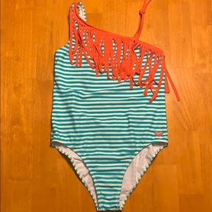 Speedo Toddler Size 24M//2T Navy Orange Full Body Swim Suit